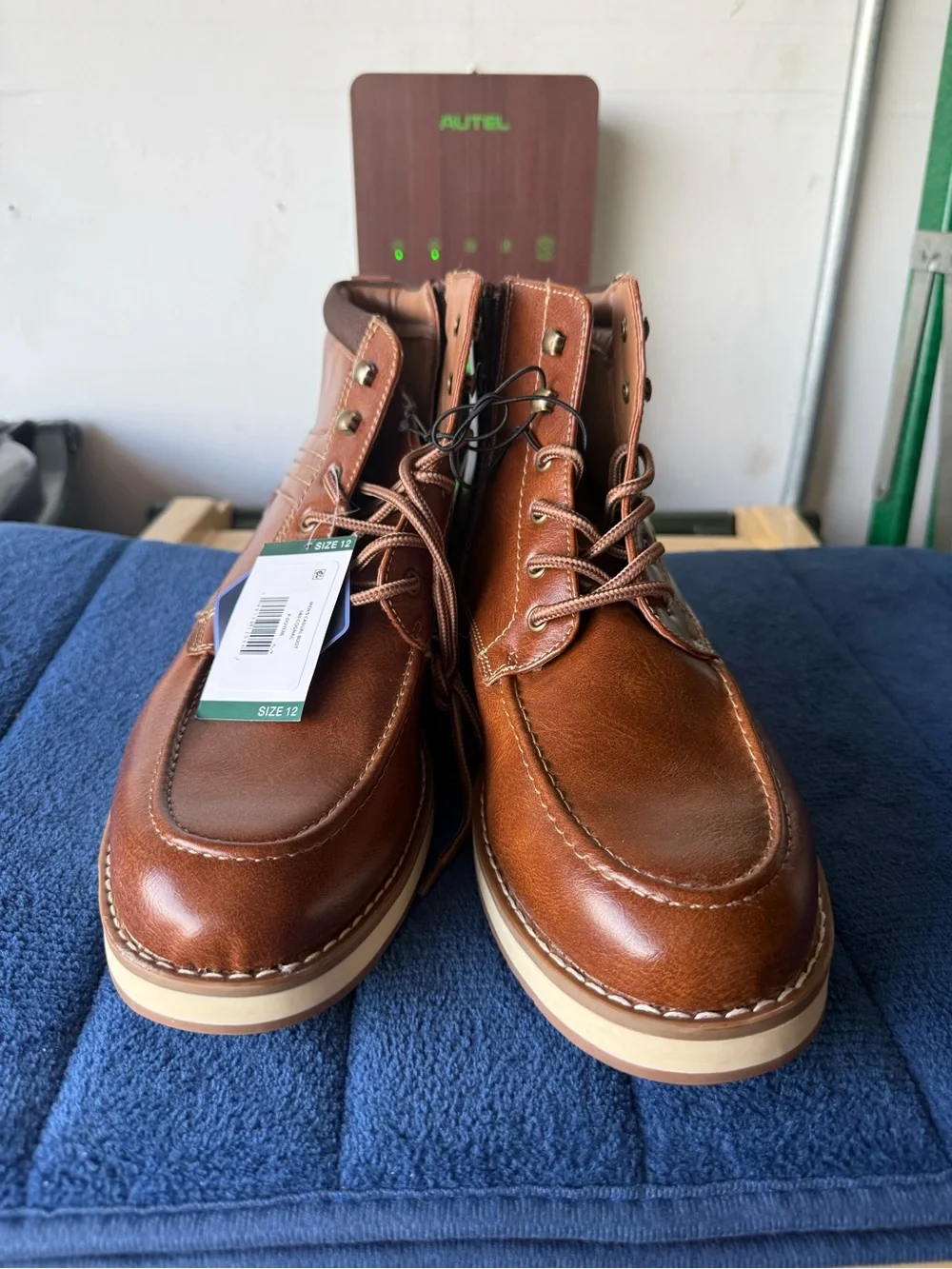 Steve Madden Men's Lace Up Casual Boots Variety Brown Size 12 High Top Shoes